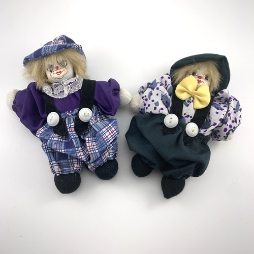 Vintage tee clown dolls - q,