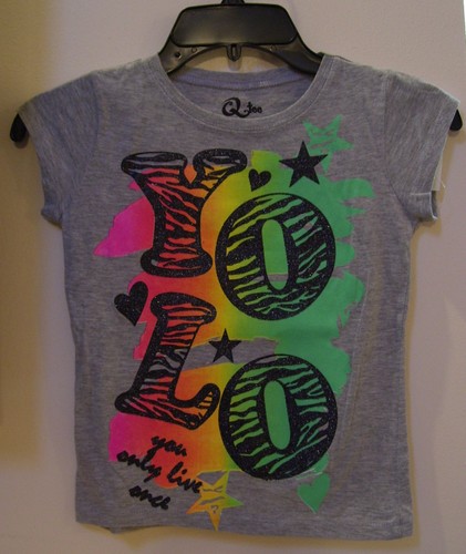 Girls tee one step yolo - q, up